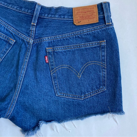 Levi’s 501 Premium Buttonfly Raw Hem Jean Shorts Size 29 - Picture 7 of 17